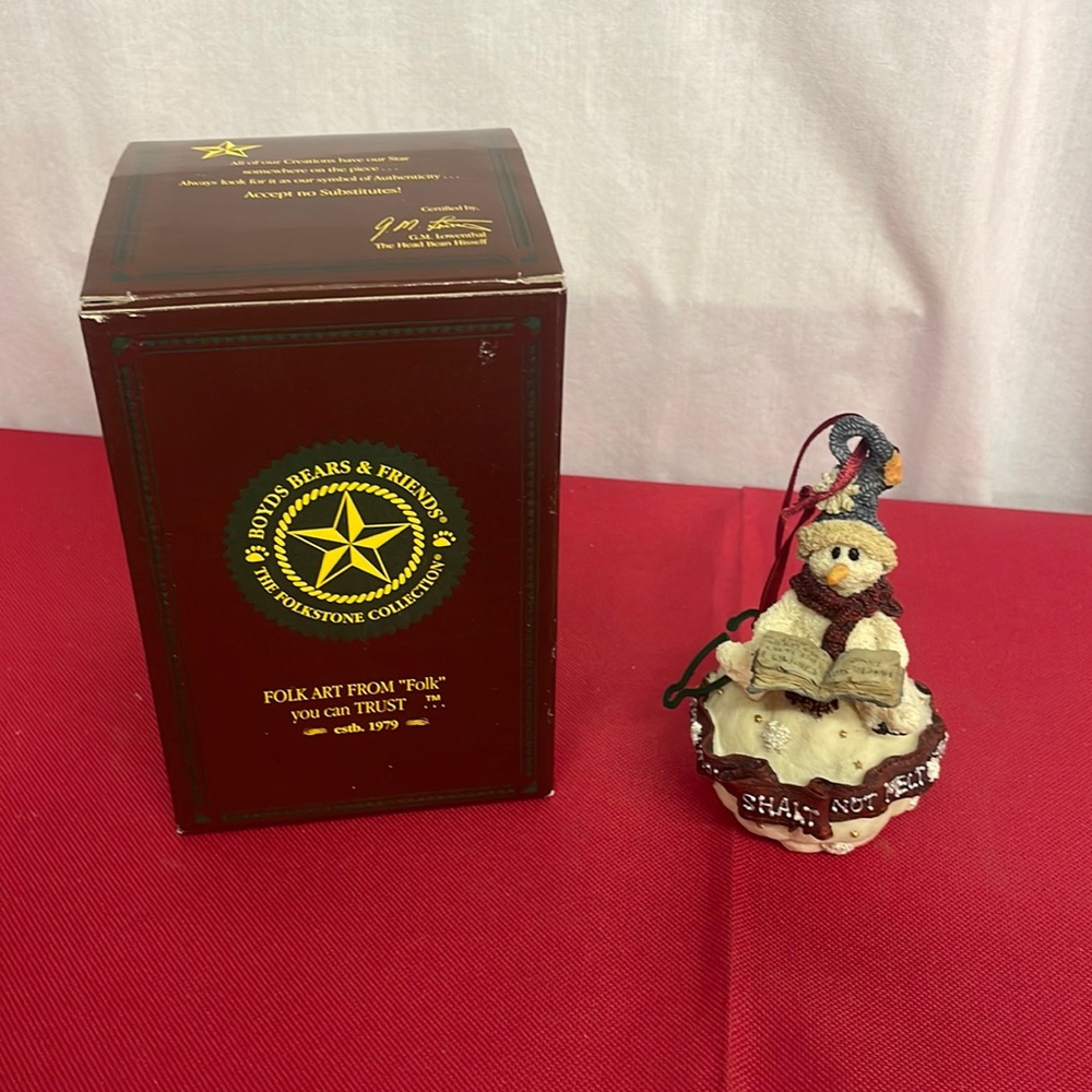 Boyd Bears & Friends Folkstone Collection 1997 Ornament Thou Shalt Not Melt